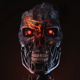 T-800 Battle Damaged Edition Art Mask Terminator 2 Scale 1/1 by Pure Arts